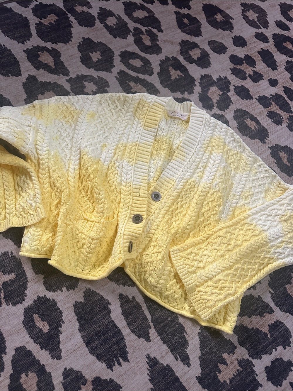 Free People Washed Ashore Cable Knit Cardi. New w/out tags